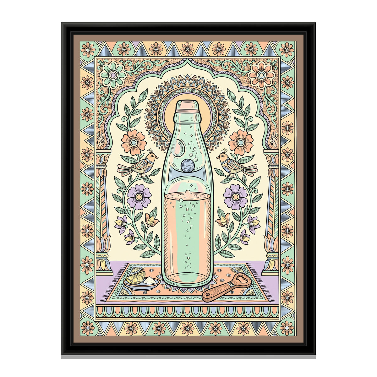 Traditional Pop – Banta Portrait - framed canvas print, front view