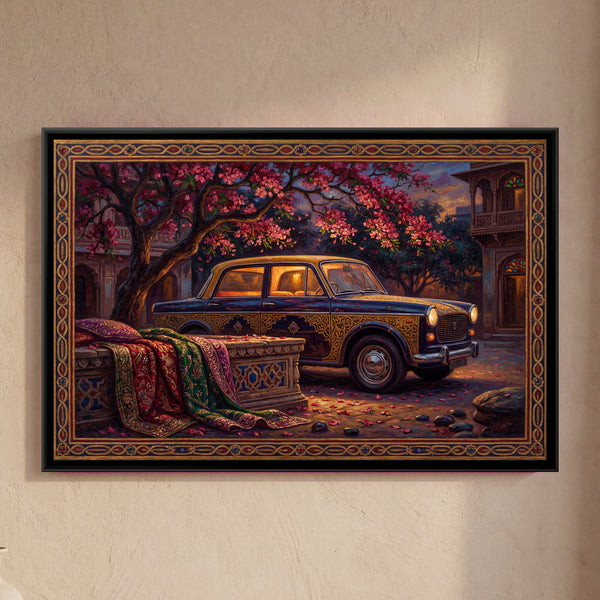 Vintage Taxi – Courtyard Blossoms